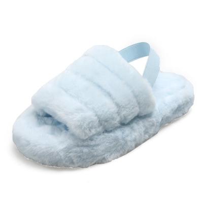 China Fashion Indoor Women's Sandals Faux Fur Luxury Bedroom Slide Thick Bottom Thick Bottom Women's Sandals Winter Fashion Trend Faux Fur Faux Fur Slippers for sale