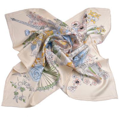 China Customized Silky Feeling Digital Scarf Print Scarf Handkerchiefs For Women for sale