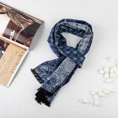 China China Factory Fashion Design Jacquard Soft Diversity Scarf Silk Brushed Feeling Soft Scarf for sale