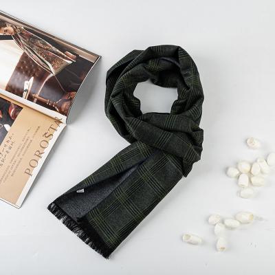 China Soft Smooth Feeling Men's Collection Reversible Brushed Silk Scarf For Vintage Man for sale