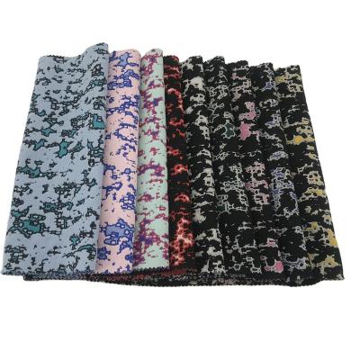 China Fabrics Textile Polyester Spandex Space Dye Shrink-Resistant Jersey Jersey Knit Fabric Wholesaler For Apparel for sale