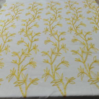 China HIGH QUALITY CURTAIN AND FABRIC in waterproof CC-21-176 SAIL BASE CHARIN-YARN EMBROIDERY for sale