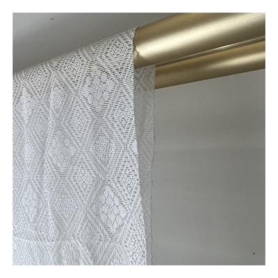 China Sale CC-C408 New Design Breathable Warm Warp Knit Voile Canvas Fabric Knitting Curtains For Living Room for sale