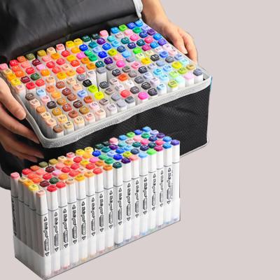 China Waterproof Marker 168 Colors Factory Direct Sale Eco-friendly Double Tip Drawing Art Marker for sale