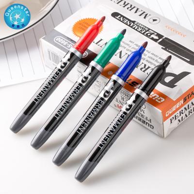 China Kids Paint Queenstar Permanent Marker Pen Children Paint Marker Non-Toxic Non-Toxic Ink, 8 Permanent Color 8pcs/set 140mm*15mm for sale