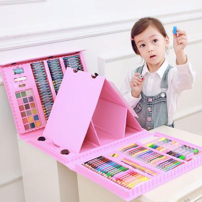 China Fashion Painting Stationery Art Office Set Pen Supplies Kids Gift Box Watercolor Drawing Tools Marker Brush for sale