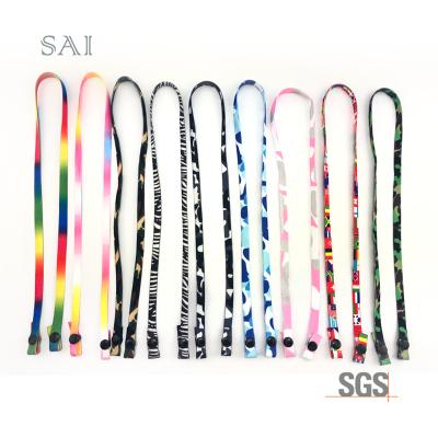 China Fashiontable Amazon Adjustable Face Lanyard Polyester Neck Strap Masking Masking Sublimation Custom Lanyard for sale