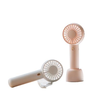 China Portable Dual Blades Mini USB Rechargeable Handheld Fan Standing Personal Cooling Mini Fan for sale