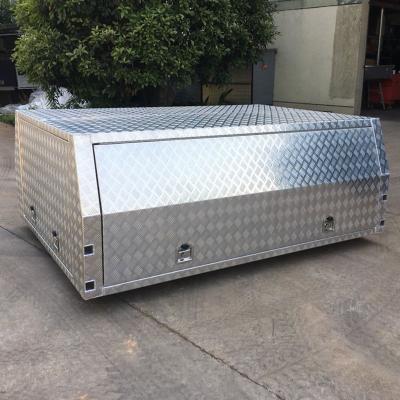 China Rest on the board or your shop and garage made 4x4 UTE Canopy Aluminum Camper with Jerry Can and available Tire Holer for sale