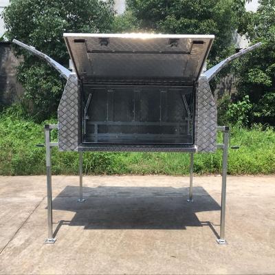 China Rest on the Bed or Your Aluminum Canopy Jack Off Toolbox Ute Truck 1800Wx1800Lx860H Double Garage and Workshop Door Cabin 3 for sale