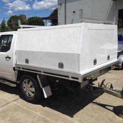 China Rest on the tray or your cabin coated Ute Tray Aluminum Canopy with workshop and double garage powder for sale