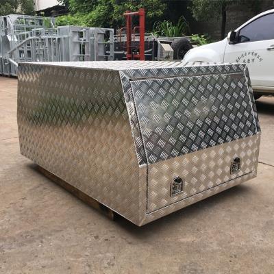 China Durable Aluminum Canopy 2Door Tool Box Gullwing UTE TRUCK Tool Box Storage1780x1200x860mm for sale