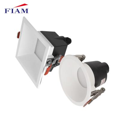 China New Directly Supplier Modern Indoor White Reflective Frost Smd Square Overlay Round 8w 16w Led Downlight for sale