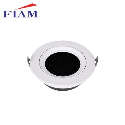 China Modern 6w 9w 15w 20w Comercial Modern Energy Saving Aluminum Rotary Recessed Led Downlight for sale