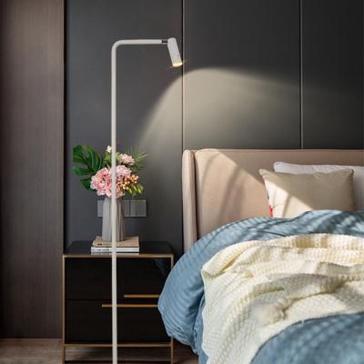 China Modern Home Decor 6w Matt White Matt Black Bedroom Aluminum Led Floor Lamp for sale