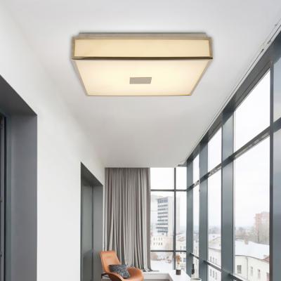 China E27 Glass Surface Mounted Steel Surface Mounted Modern Rectangular 60w Led Ceiling Light for sale