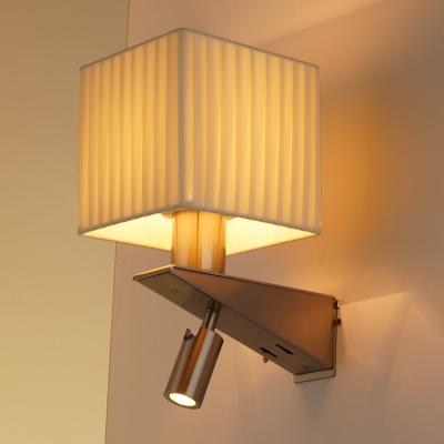 China Modern Warm Contemporary White Fabric Shade 3w E27 New Product Sale Modern Wall Lights for sale