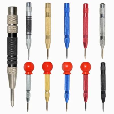 China HSS Straight Black 1 PC Spring Steel Rod Hand Automatic Center Punch Center Punch for sale