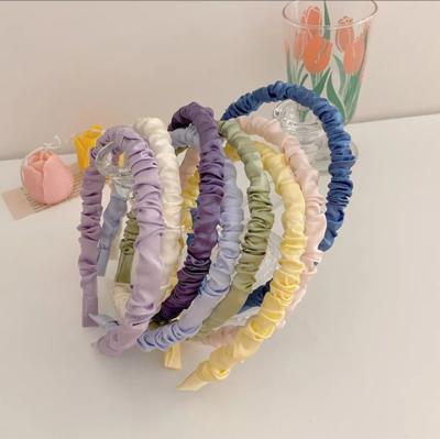 China Cute braid candy color circles hair decoration satin korean style and fashion hair circle for sale