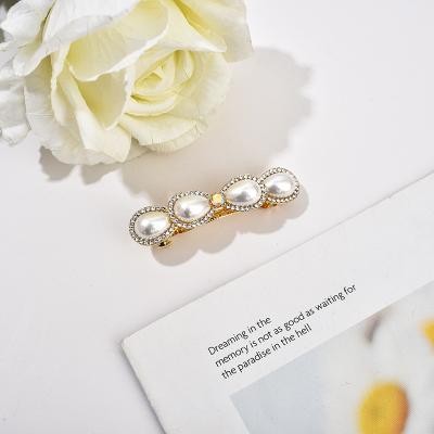 China Korean pearl hairpin faux stone hairpin women's hair accessories bb clip adult letter hits clip for sale