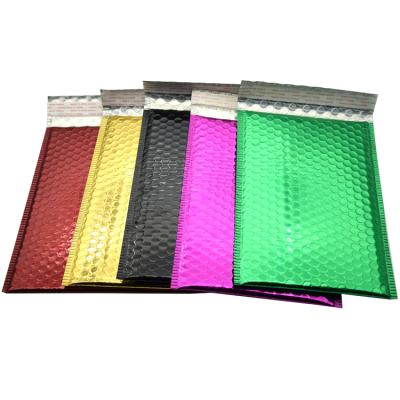 China Waterproof Colorful Red Bubble Mailer And Glossy Cushioned Padded Aluminum Foil Bag Envelope for sale