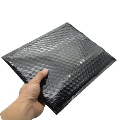 China Waterproof Black Silver Gold Matt And Glossy Cushioned Envelope / Wholesale Black Metallic Aluminum Foil Bubble Mailer for sale