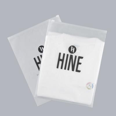 China Recyclable cosmetic clear self sealing cpe pvc frosted plastic zipper bag for lingerie for sale