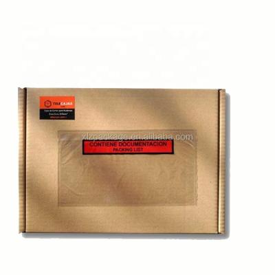 China Waterproof Self Adhesive Transparency Packing List Envelope Packing List Enclosed Pocket for sale