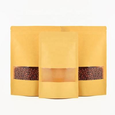 China Moisture Proof Resealable Kraft Paper Back Up Pouches Custom Printed Mylar Zipper Bags For Food Storage for sale