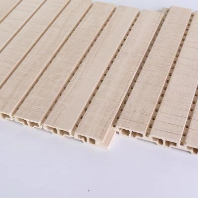 China Modern Bamboo Fiber Sound Absorbing Panel KTV Waterproof Moisture Proof Meeting Room Slotted Sound Absorbing Wooden Walls Acoustic Panels for sale