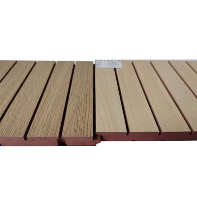 China Fireproof Modern Wood Sound Absorbing Board Sound Insulation Solid Wood Perforated Board Meeting Room Sound Insulation Board for sale