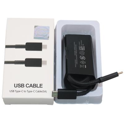 China Wholesale Super Fast Charging Mobile Phone MP3 GPS USB Tablet C To Type C Cable 5A Palladium Charger Cable Type C For Samsung Galaxy S22 S21 S20 Ultra Data Line for sale