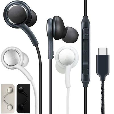 China In Ear Headphones Noise Cancel Type C Earphone USB C Earphone For Samsung Galaxy Note 10 S20 S22 In-Ear Wired Mic Volume Control Headset for sale