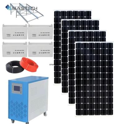 China Home Off Grid Solar System NEW Design High Efficiency 3kw 5kw Solar Power System With Panel Bracket Battery for sale