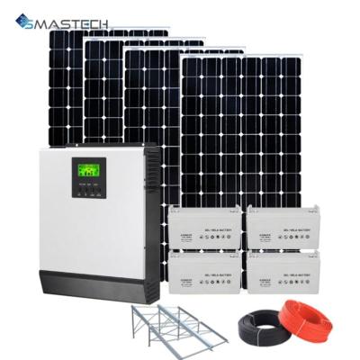 China Home household solar power generation system a complete set of 220V 1KW 3KW 2000W 5000W off-grid photovoltaic system for sale