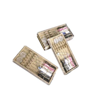 China Straw Based Sewing Kit PP Boxed Case Mini Travel Sewing Kit With Thread Fixed 75mm x 35mm for sale