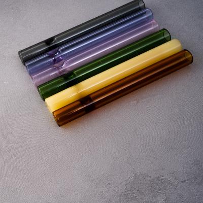 China Chinese Style Borosilicate Dugout Smoking Pipe Glass Aluminum Hitter One With Customs Service for sale