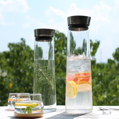 China High Boron Viable Silicon Slim Body Shaped Water Logo Jug Cooler Hot Water Pot Jug & Thick Glass Set Customized Glass Transparent for sale