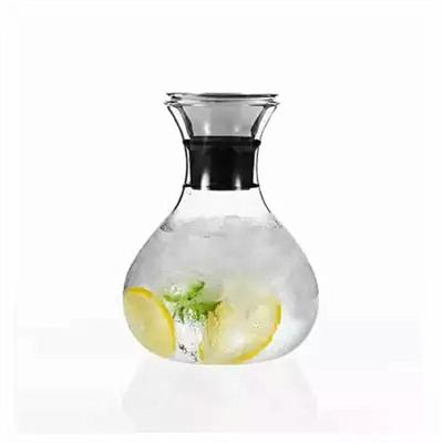 China Viable Air Storage Glass Water Tight Filter Pitcher Solo Glass Jug With Rubber And Stainless Steel Lid for sale