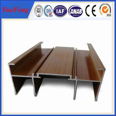 China wood grain aluminum windows profiles, aluminium profile to make doors and windows for sale