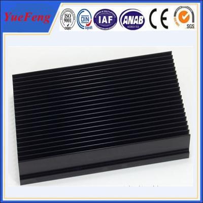 China aluminium 6063 t5 heat sink with punching, OEM aluminium black anodized heat sink for sale