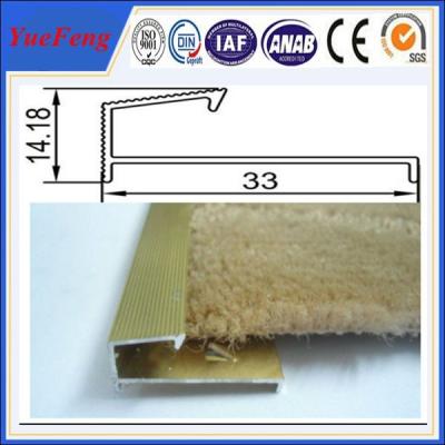 China OEM lenght carpet edge trim, 1m carpet smooth edge, ODM aluminum profile carpet for sale