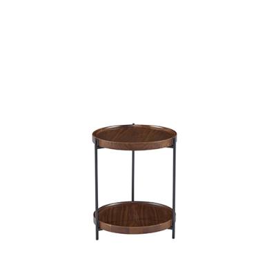 China Living Room European Luxury Wooden Side Table Round Tea Table for sale