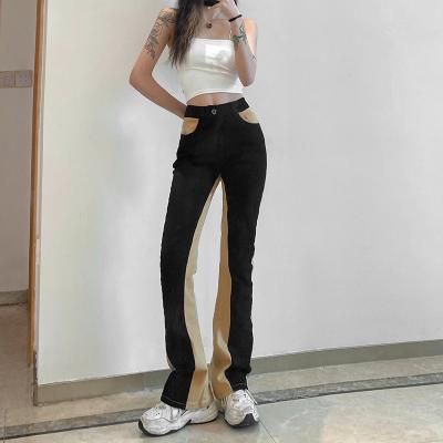 China 2021 New Arrivals Clothing Streetwear QUICK DRY Ladies Pants Colors Patch Jeans For Women Fashion Pants Denim Pant for sale