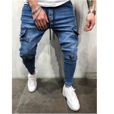 China Anti-Wrinkle Mens Cargo Jeans Custom Mechanic Pants Working Pants Set To Fall Solid Pants Shaping Gym Mens Pants Increasing Pants for sale