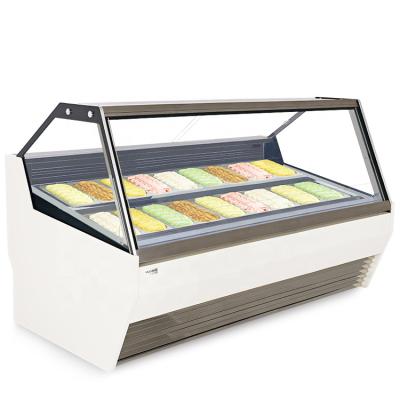 China Single-temperature made in china high quality stainless steel display cabinet refrigerator ice cream display cabinet for sale