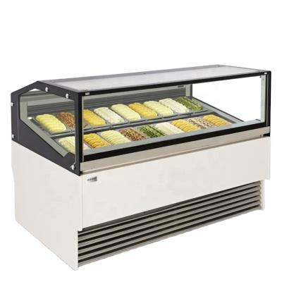 China Single-temperature Refrigeration Equipment Glass Sliding Lid Ice Cream Glass Freezers for sale