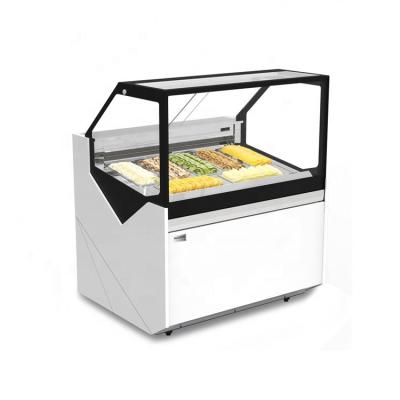 China Single-temperature Portable Dessert Station Small Display Ice Cream Showcase Outdoor Freezer for sale