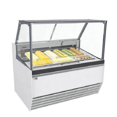 China 2020 Wholesale New Design Single-temperature Commercial Display Showcase Refrigerator Ice Cream Freezer for sale