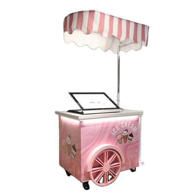 China Popular Application Snack Factory Summer Street Gelato Cart Italian Ice Cream Cart With Europe Standard for sale